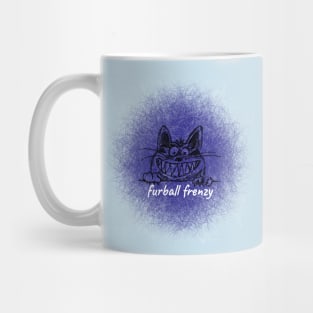 Furball Frenzy Blue Mug